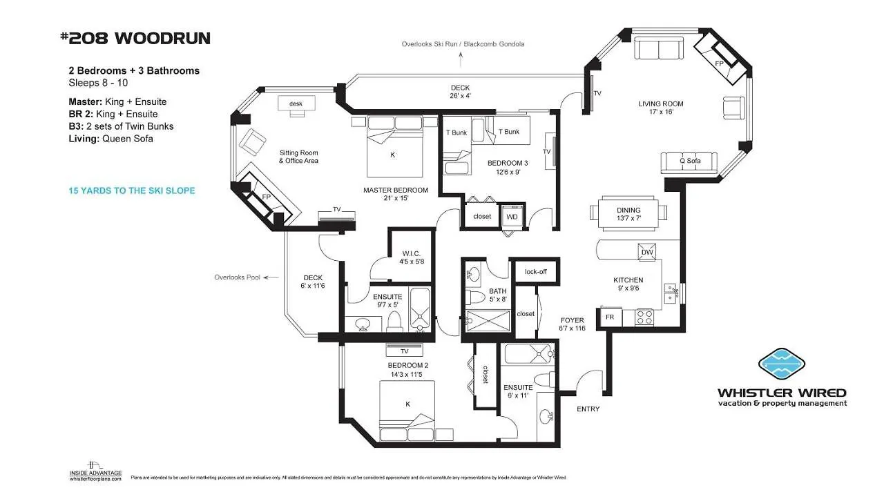 Woodrun 208 - Ski In Ski Out, Common Area Hot Tub & Pool, Fireplace Whistler 0*,